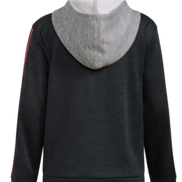 ADIDAS YOUTH TECH FLEECE HOODIE GREEN BOYS M(10-12) L(14-16) XL(18-20) Gray-Blck - Picture 4 of 7